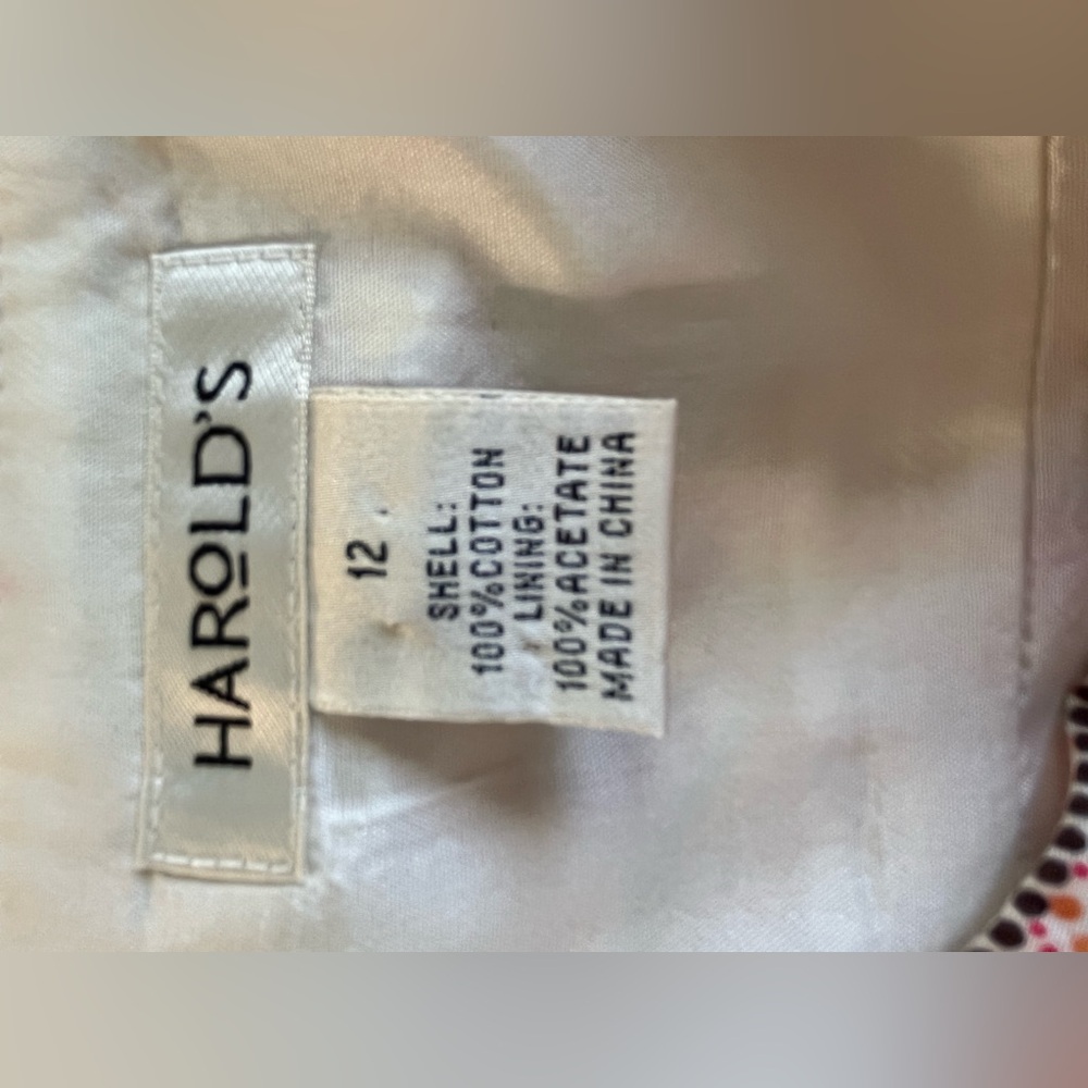 Harold's Cream Pink  Dress Sweetheart Neck Sleeveless size 12 - Picture 8 of 10